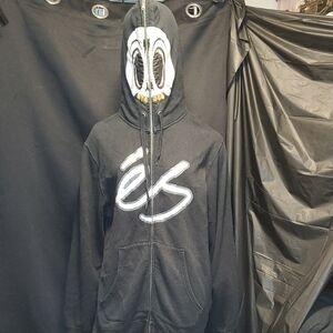 Y2K Vintage Grunge ES skater Hoodie With Skull Hood.very Good Condition.